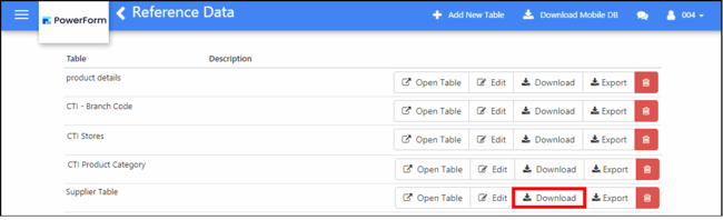 How to Populate the Columns in a Reference Table