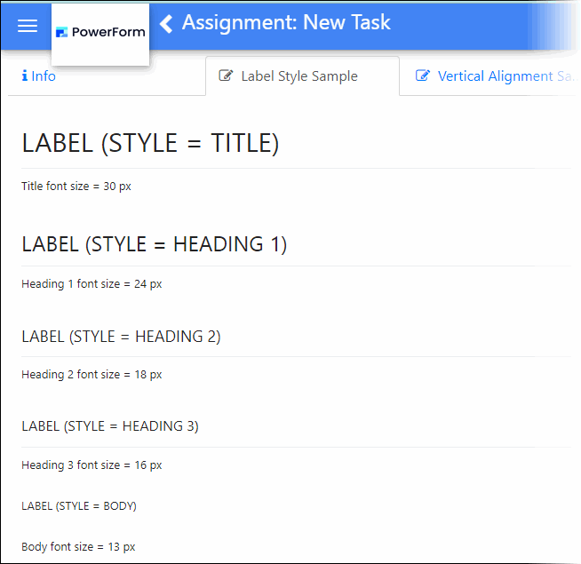 Label Field Data Type